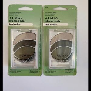 Lot Of 2 Almay Intense I Color Bold Nudes For GREEN EYES 414 Eyeshadow Trio NEW